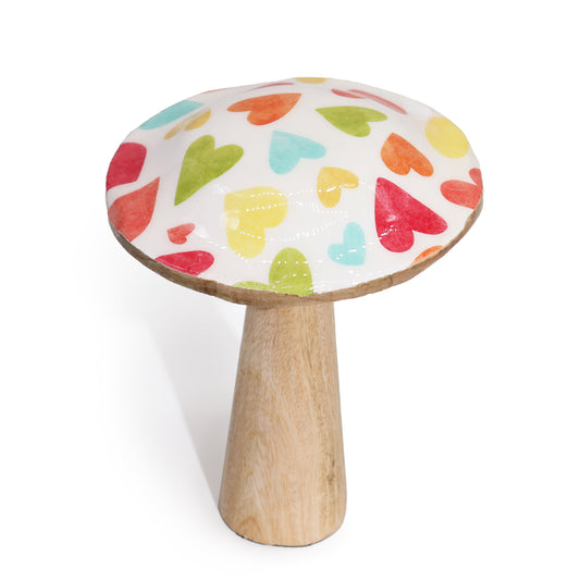 Med Mushroom -  15cm - Pastel Hearts