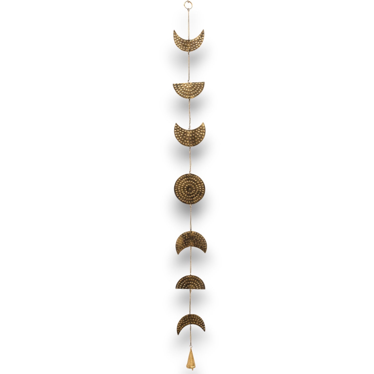 Indian Chimes - Brass Moon Phases Drop