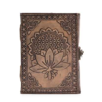 Lotus Mandala - Esoteric Notebook - Antique Grey - 200 pages  Stich Edge- 17.5x12.5x3cm