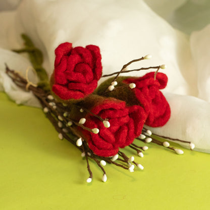 Felt Flowers - Handcrafted Set of 6