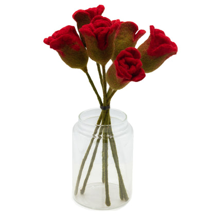 Felt Flowers - Handcrafted Set of 6