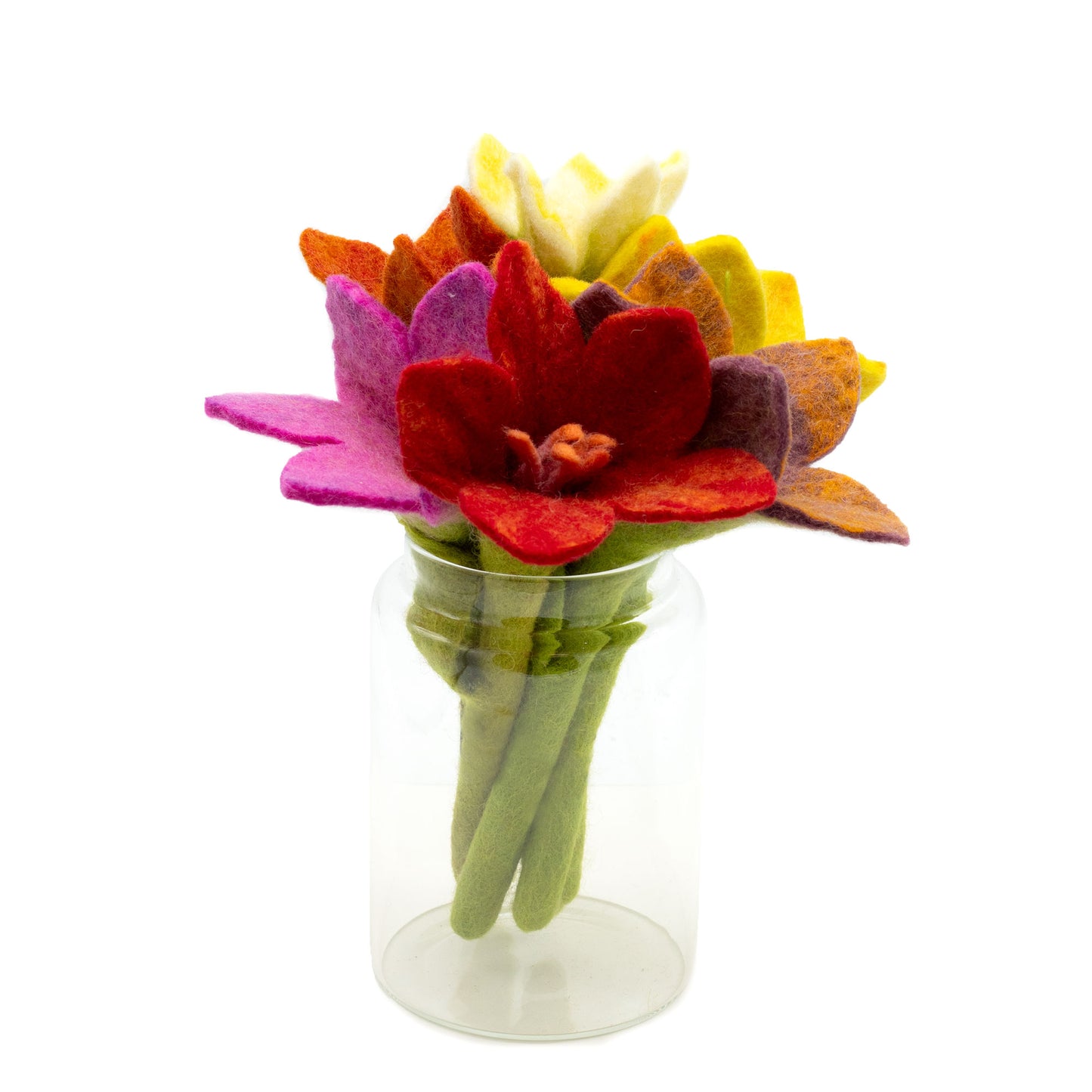 Felt Flowers - Handcrafted Set of 6