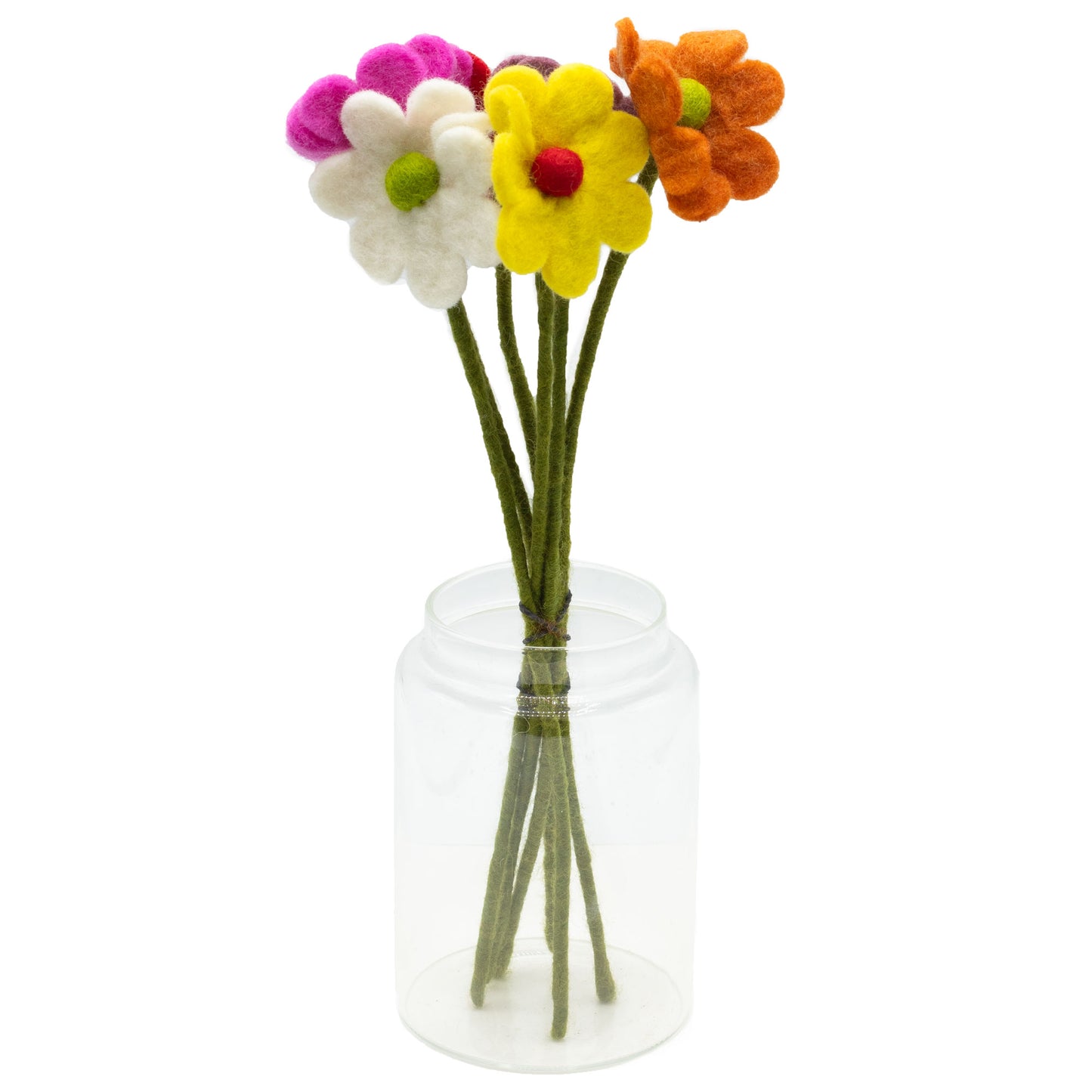 Felt Flowers - Handcrafted Set of 6