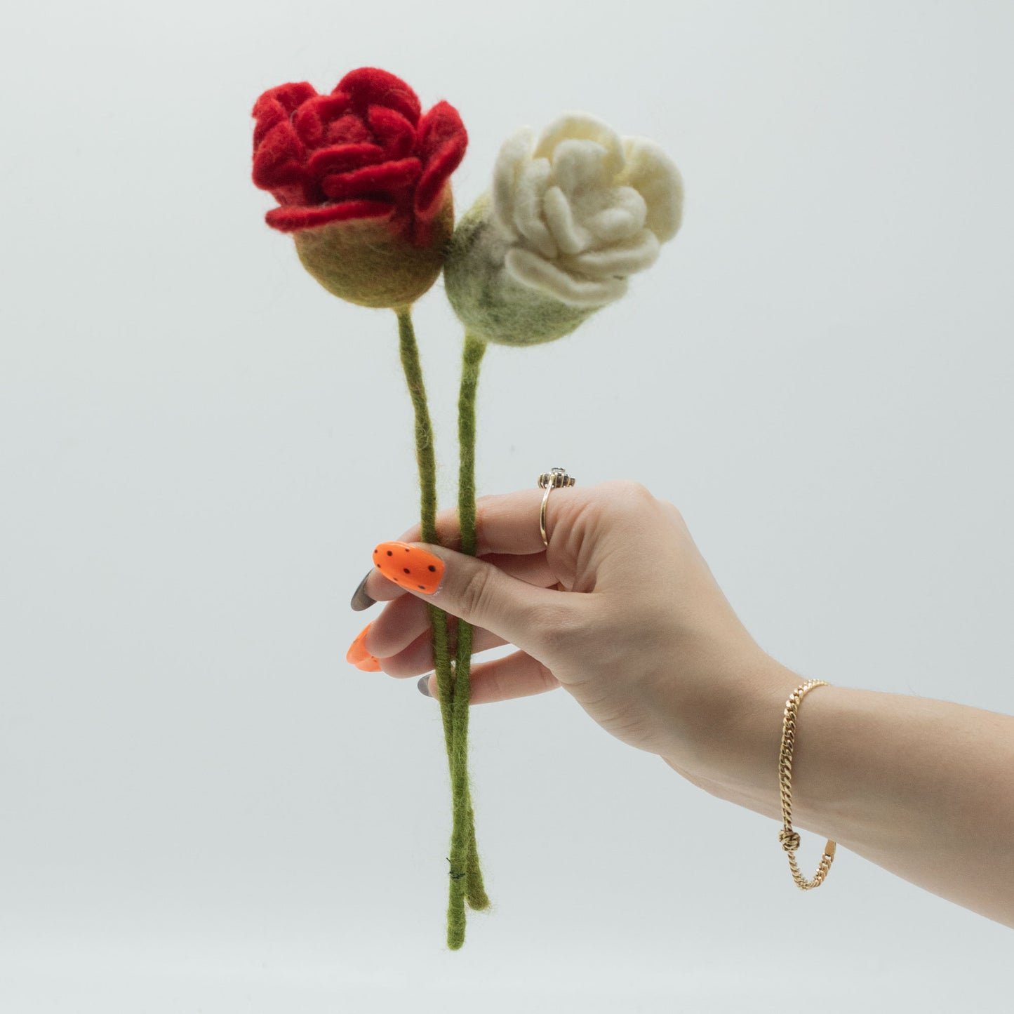 Felt Flowers - Handcrafted Set of 6