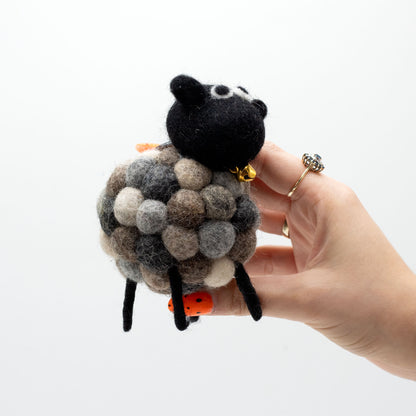 Little Felt Sheep - Handcrafted Wool Decor from Nepal