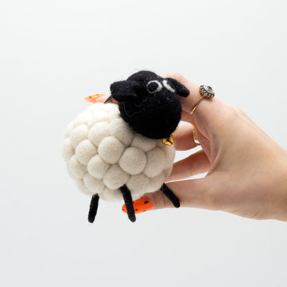 Little Felt Sheep - Handcrafted Wool Decor from Nepal