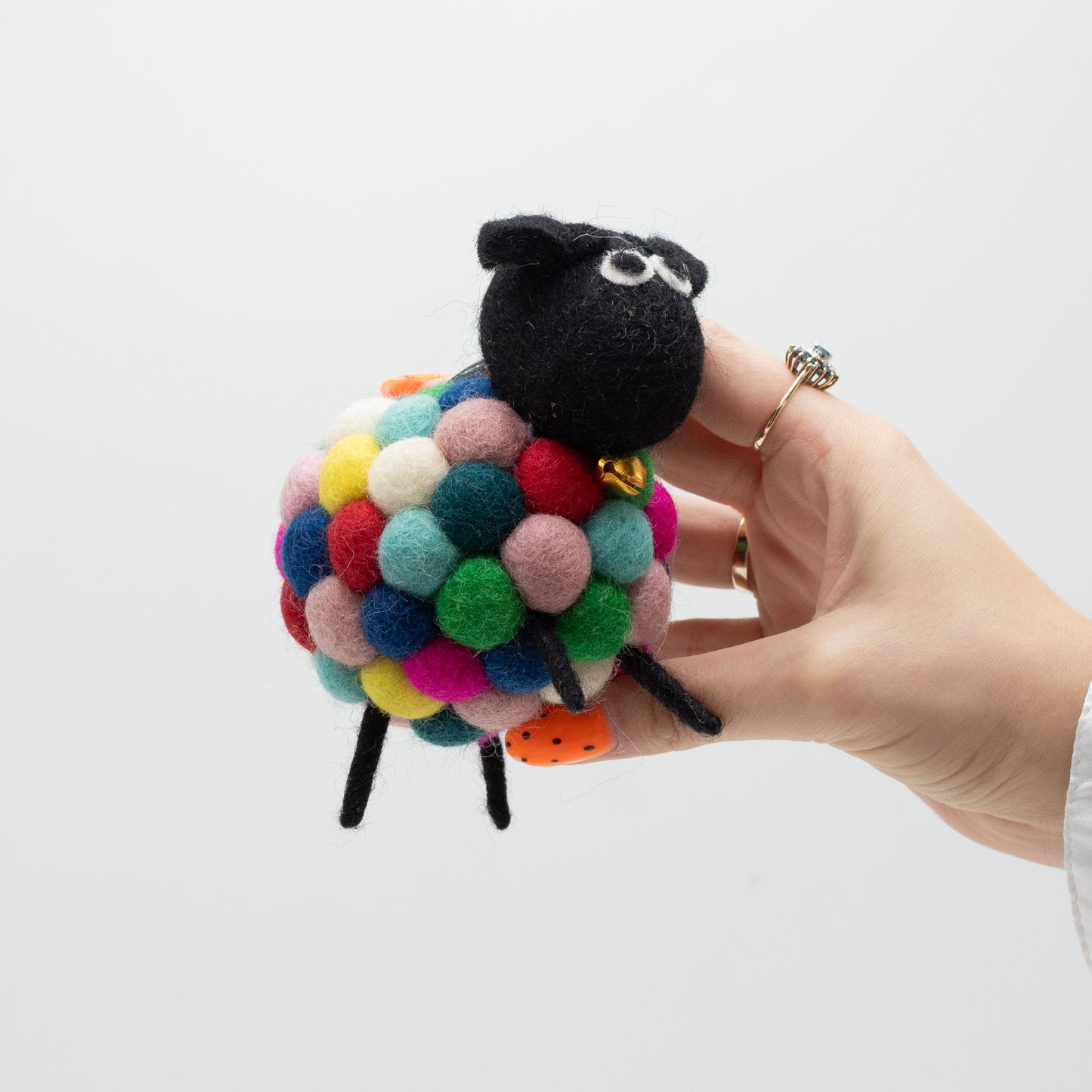 Little Felt Sheep - Handcrafted Wool Decor from Nepal