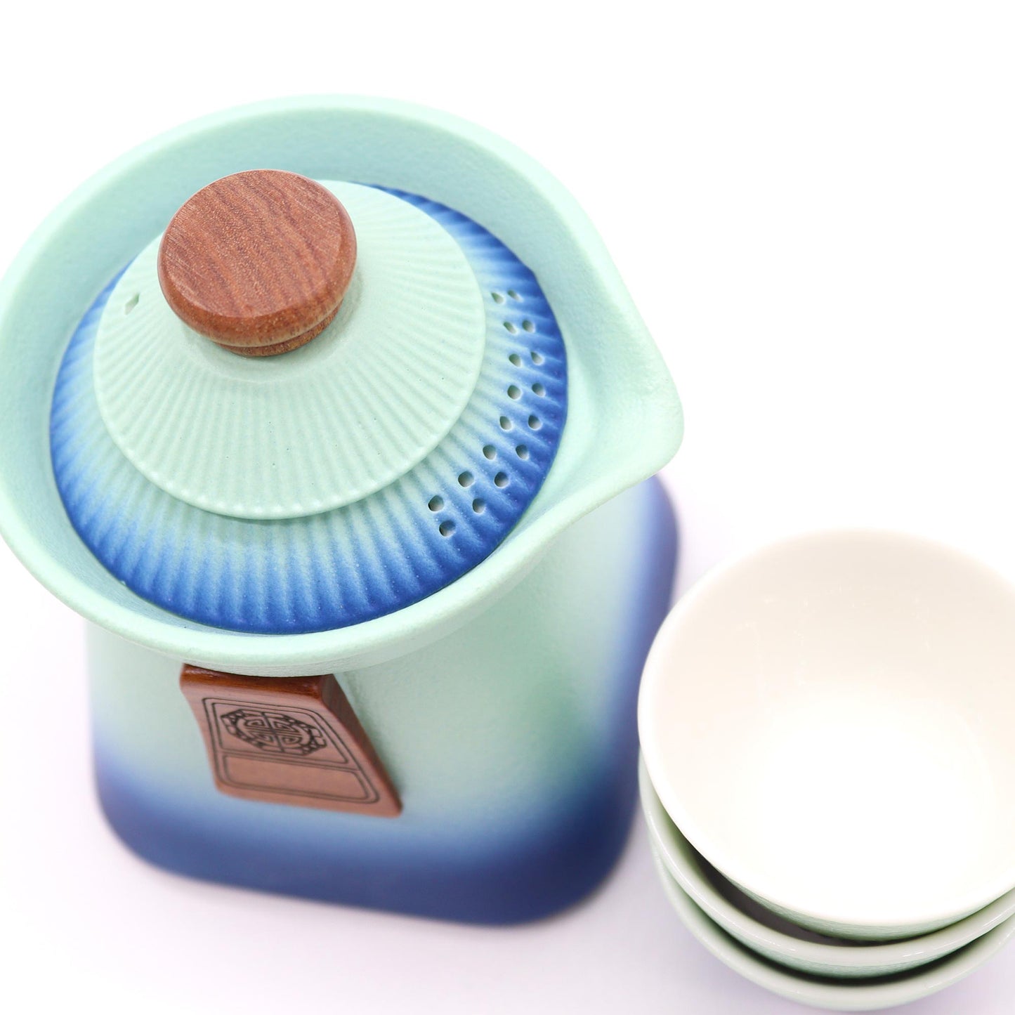 Temple Teapot Set with Three Cups