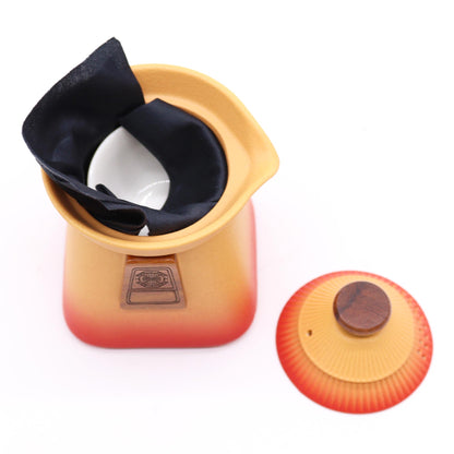 Temple Teapot Set with Three Cups