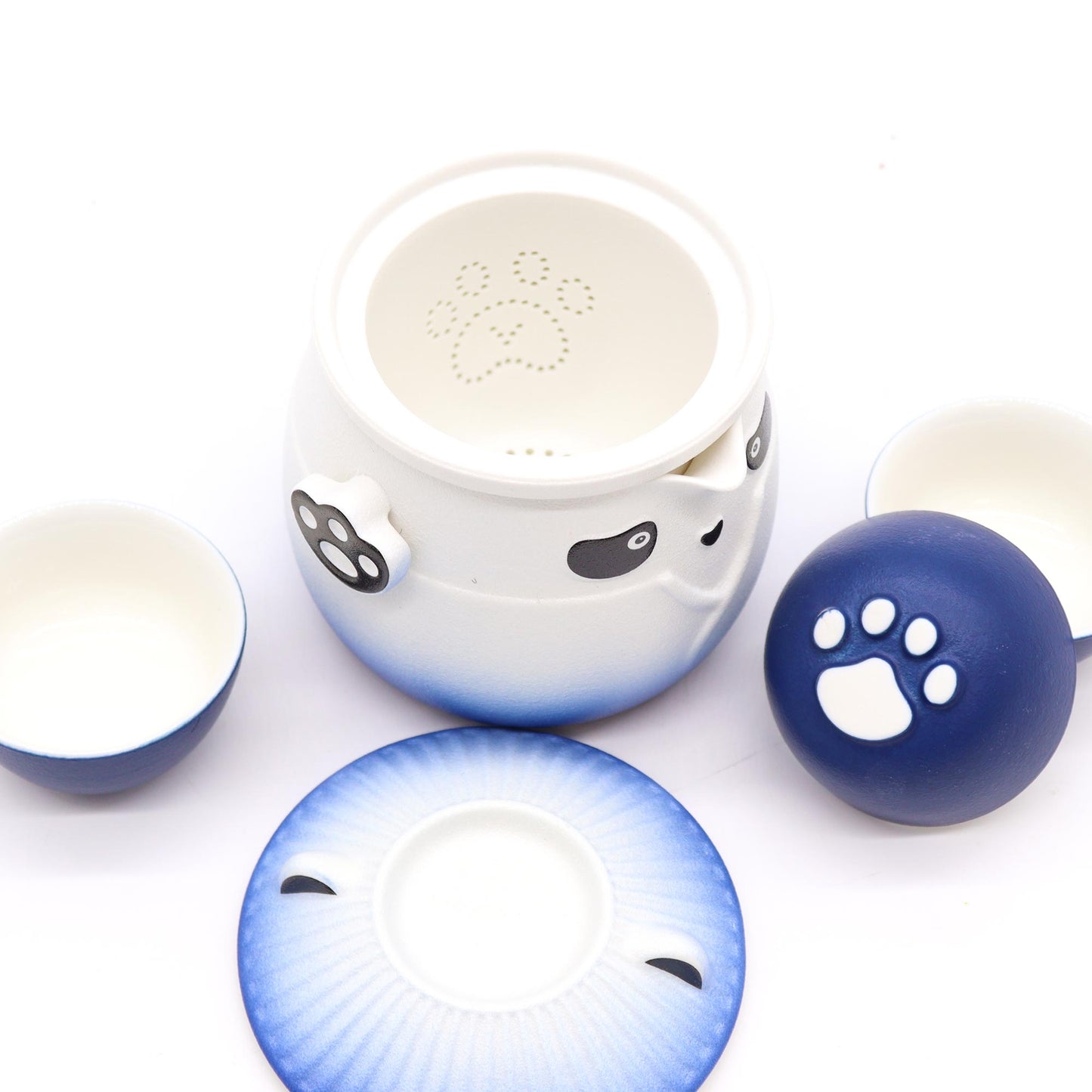 Panda Teapot Set & Three Cups
