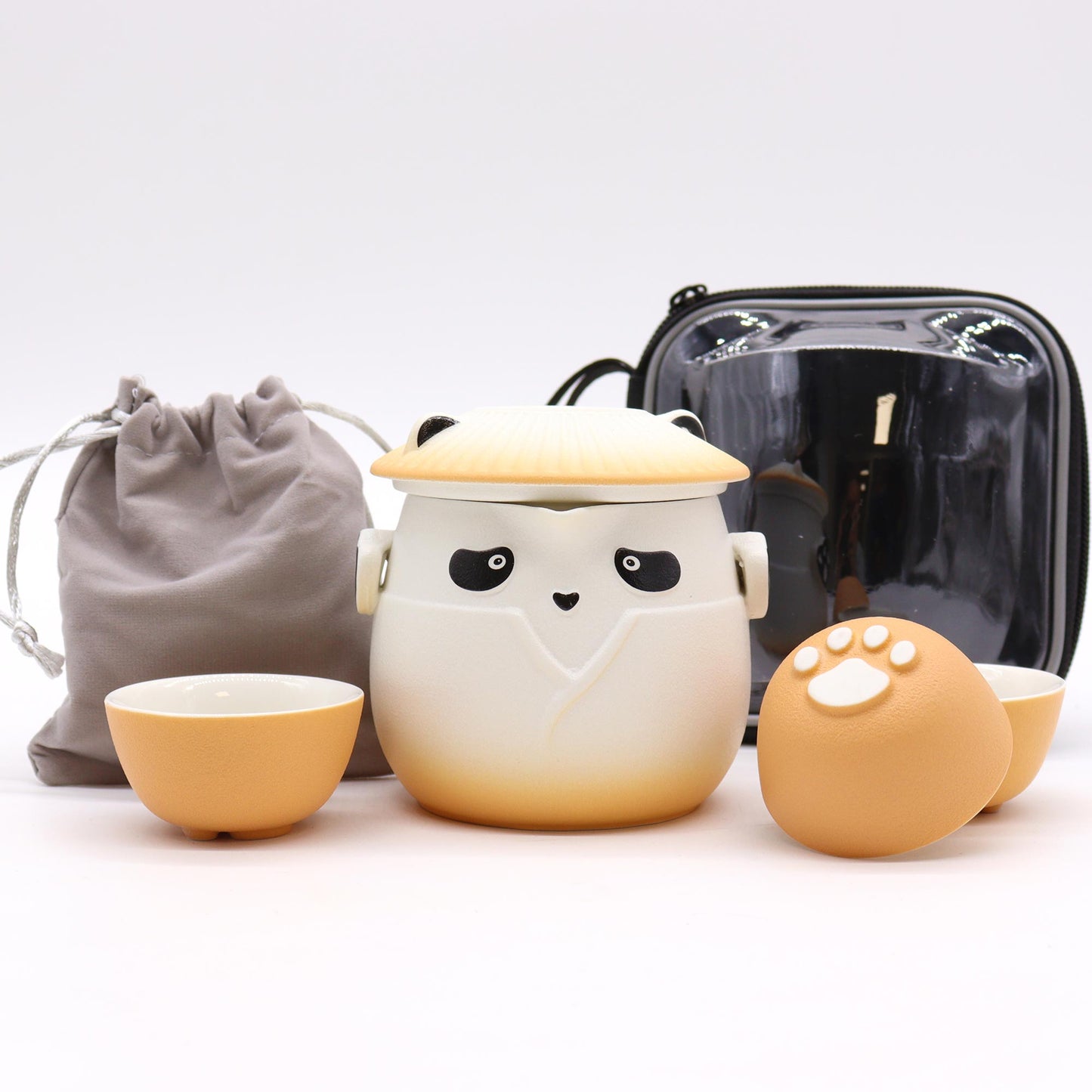 Panda Teapot Set & Three Cups