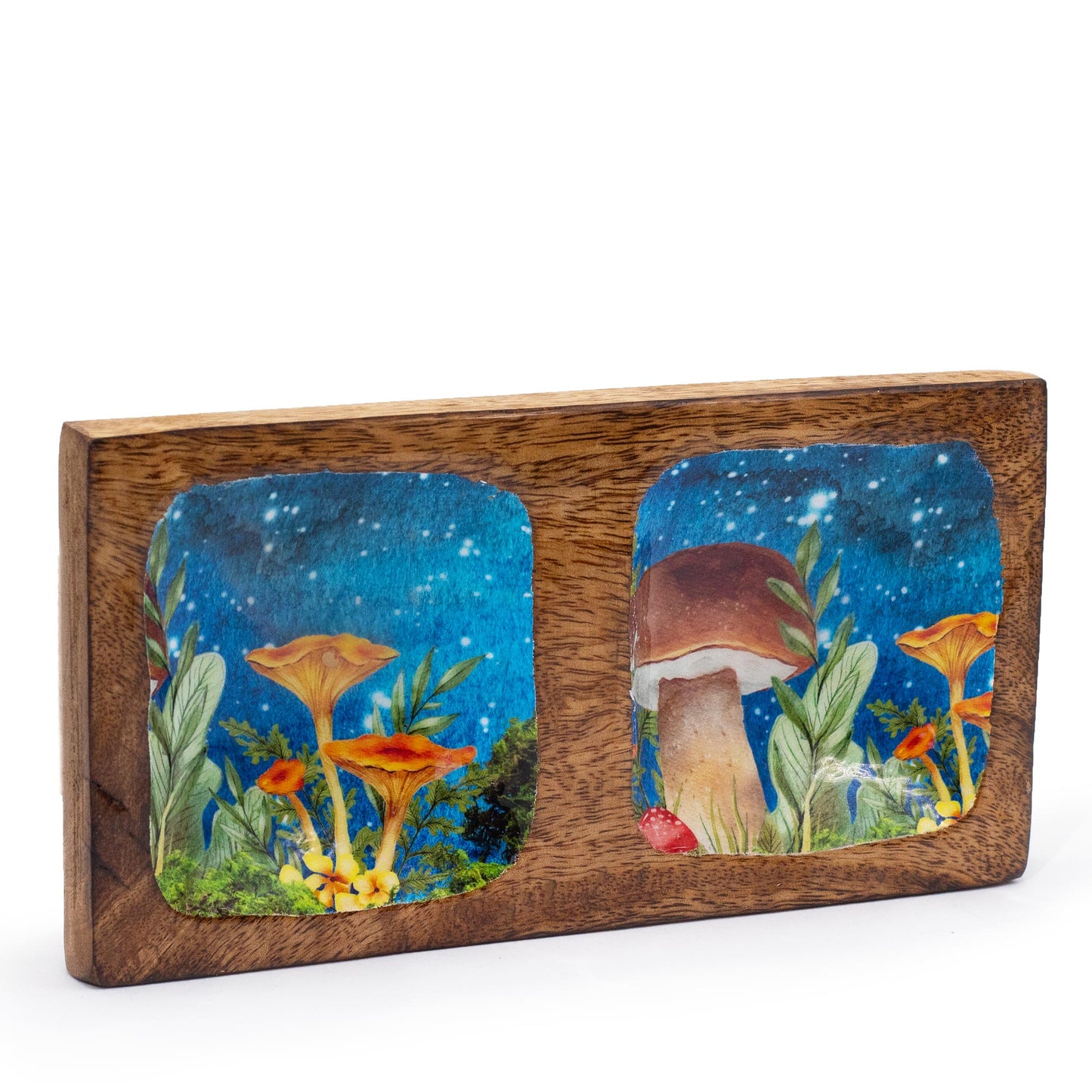 Mushroom Teal Trinket Tray