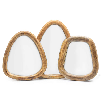 Set of 3 Pebble-Shaped Mirrors
