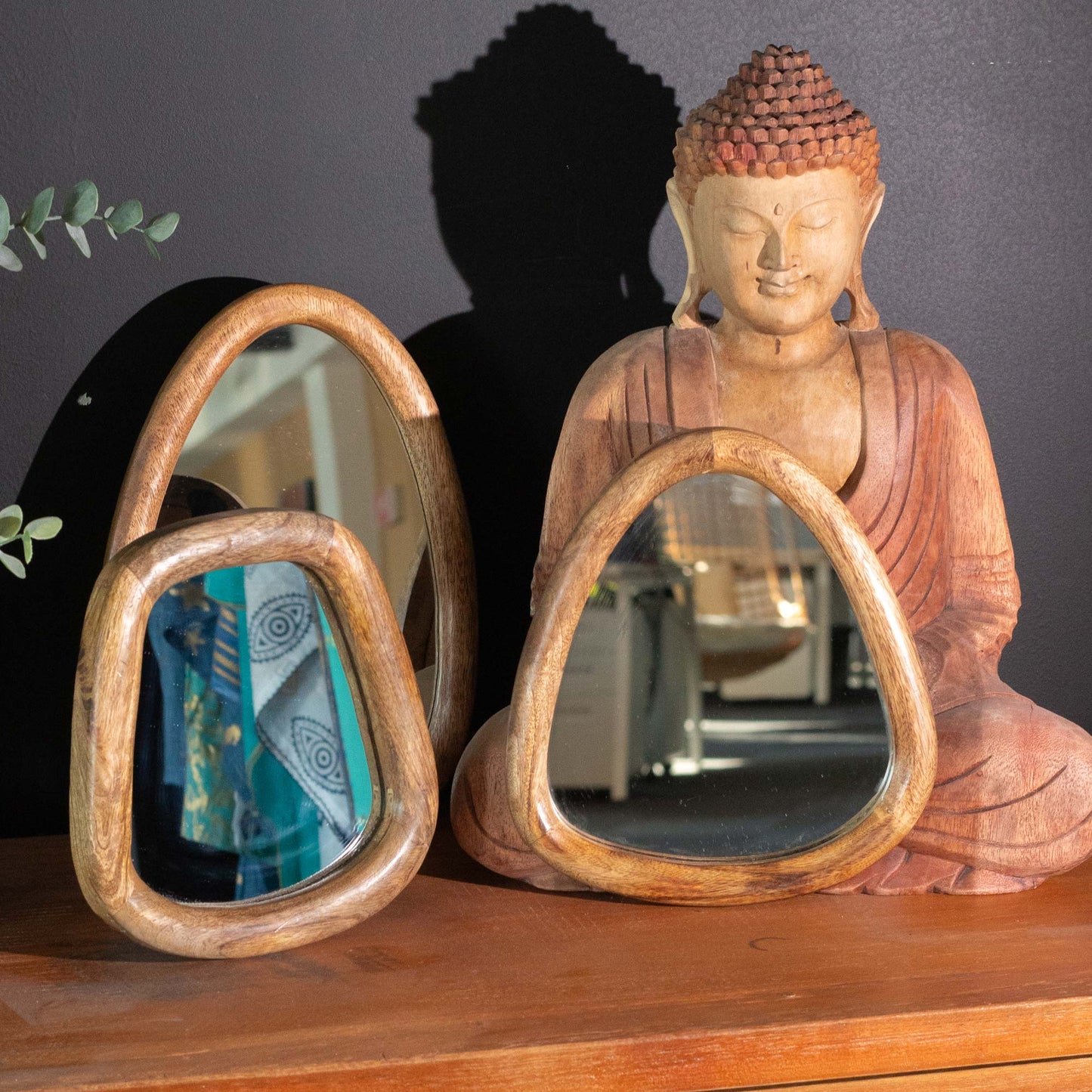 Set of 3 Pebble-Shaped Mirrors