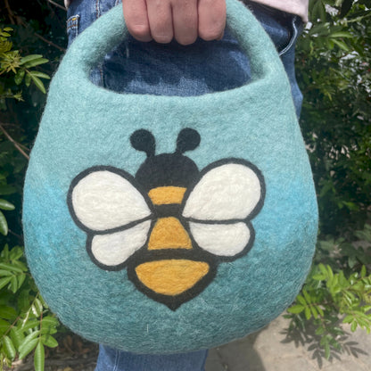 Water Felted Bee Bag