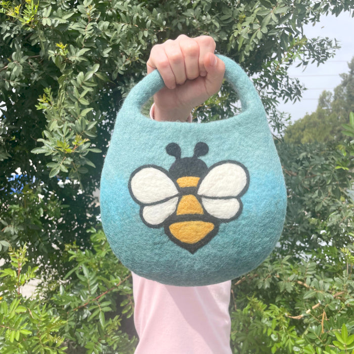 Water Felted Bee Bag