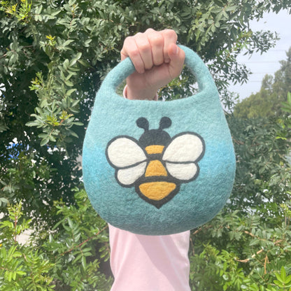 Water Felted Bee Bag
