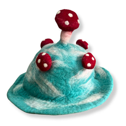 Felted Mushroom Festival Hats - Handmade in Nepal