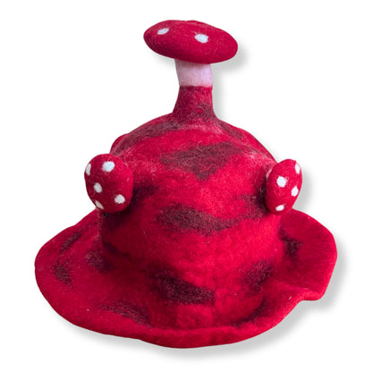 Felted Mushroom Festival Hats - Handmade in Nepal