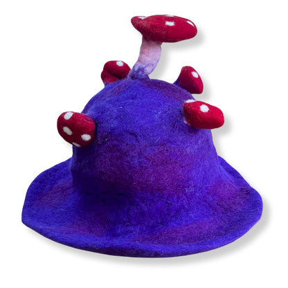 Felted Mushroom Festival Hats - Handmade in Nepal