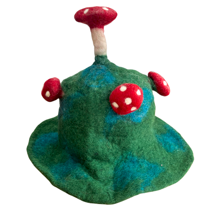 Felted Mushroom Festival Hats - Handmade in Nepal
