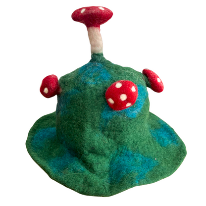Felted Mushroom Festival Hats - Handmade in Nepal