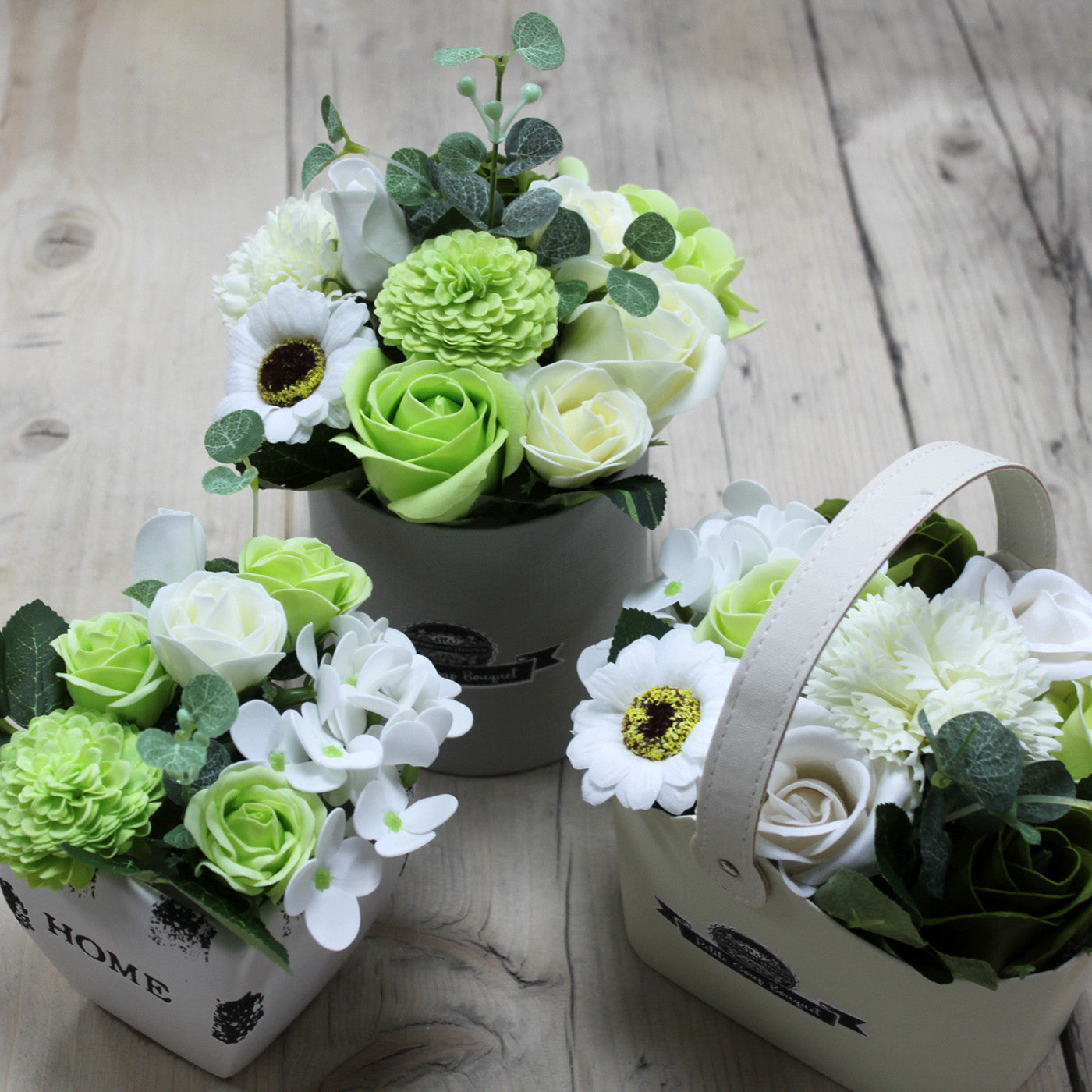 Bouquet Petite Basket - Pastal Green