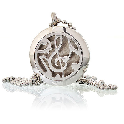 Aromatherapy Jewellery Necklace - Music Notes 25mm