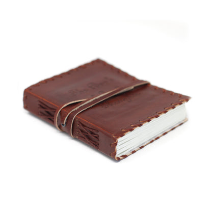 Leather Book of Thoughts with Wrap Notebook (15x10")