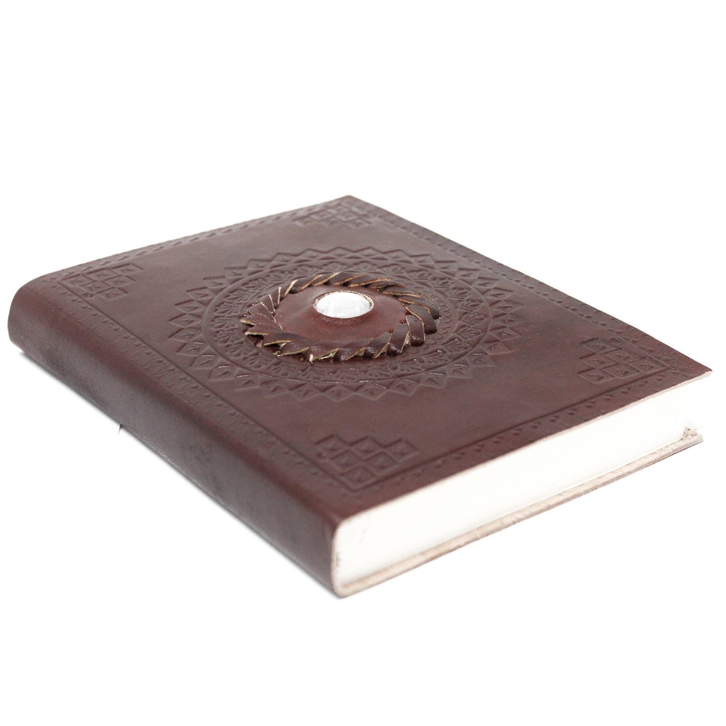 Leather Moonstone Notebook 17x12 cm