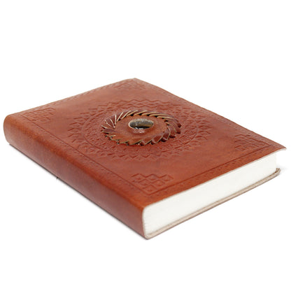 Leather Tigereye Notebook 17x12 cm