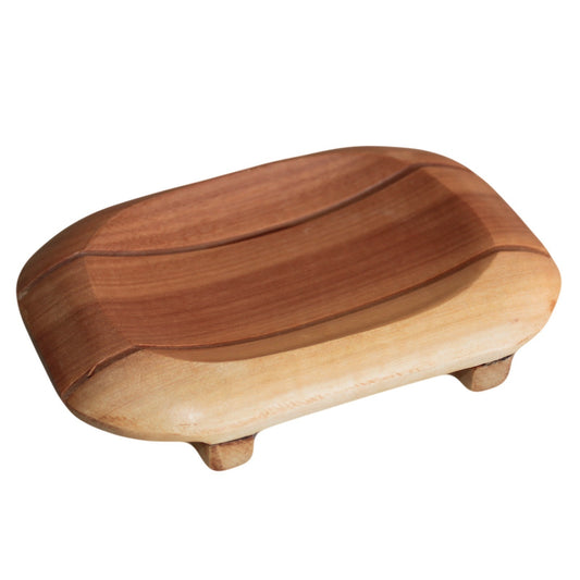 Classic Mahogany Soap Dish - Oval in Rectangle