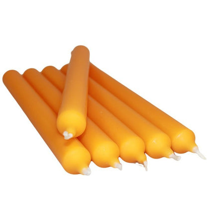 Bright Orange Dinner Candles - 5 Pcs