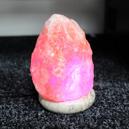 Quality USB Natural Salt Lamp - 11.5 cm (multicolored light)