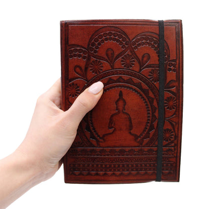 Kleines Notizbuch mit Tragegurt – Tibetisches Mandala