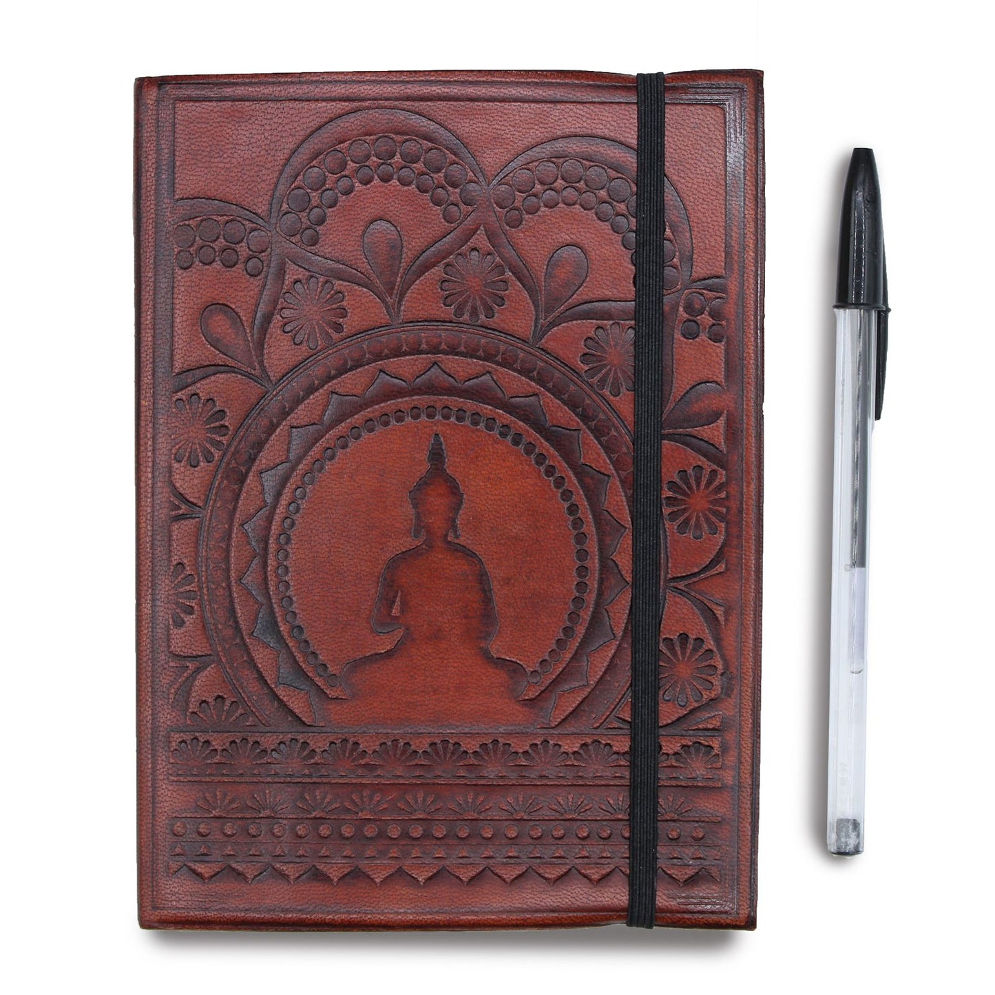 Kleines Notizbuch mit Tragegurt – Tibetisches Mandala
