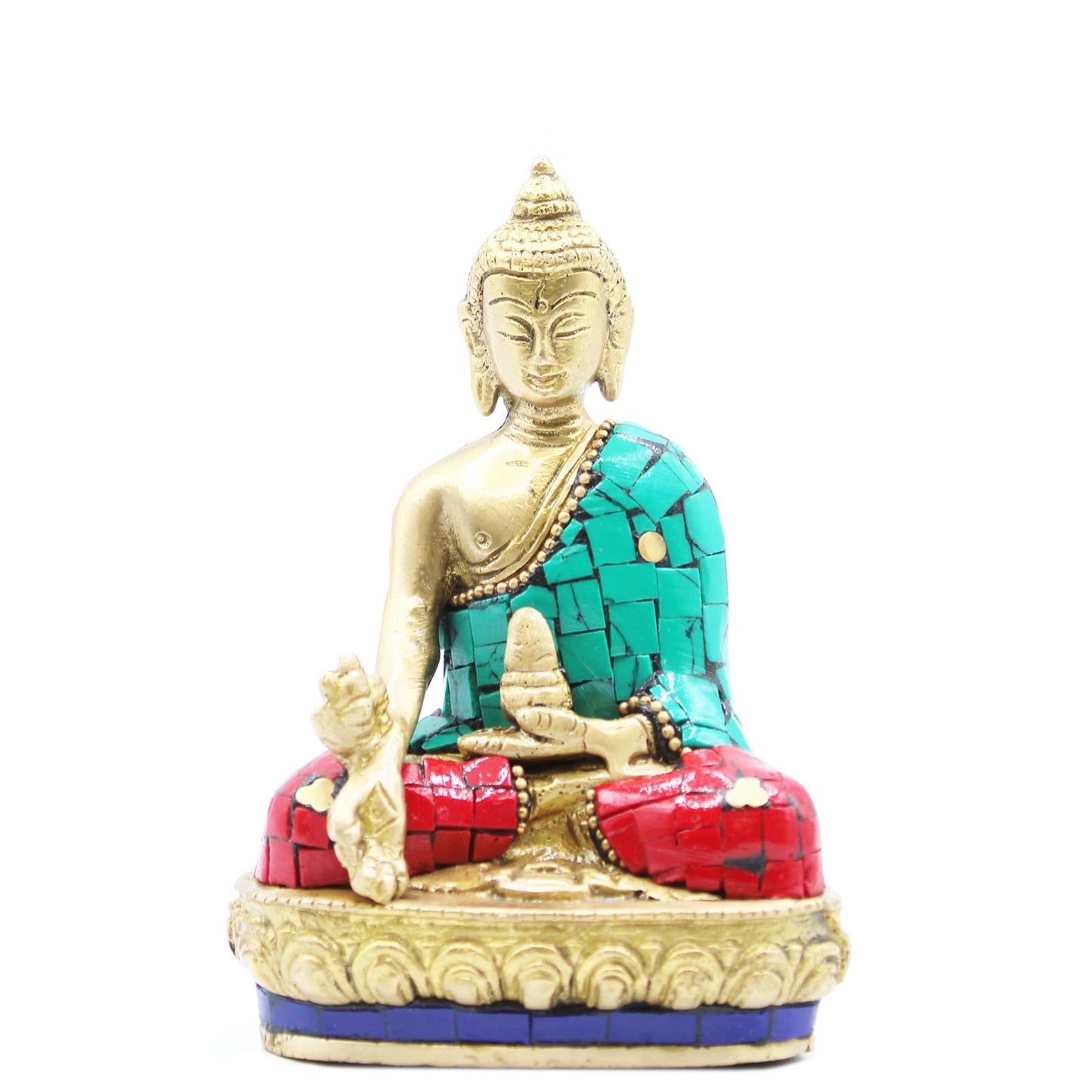 Buddha-Figur aus Messing – Hände nach unten – 11,5 cm