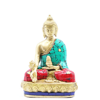 Buddha-Figur aus Messing – Hände nach unten – 11,5 cm