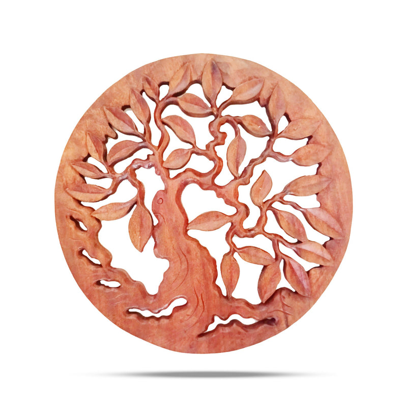 Tree of Life Panel Large - Hand-Carved Wooden Wall Art