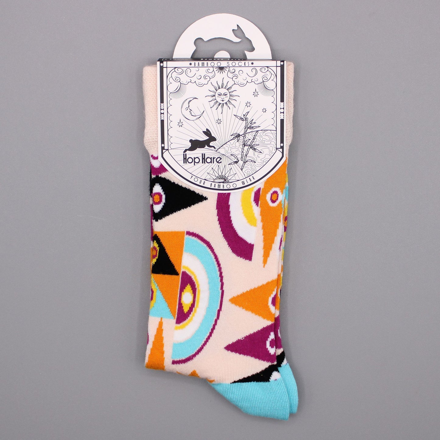 Hop Hare Bamboo Socks (41-46) - Psychedelic Evil Eye