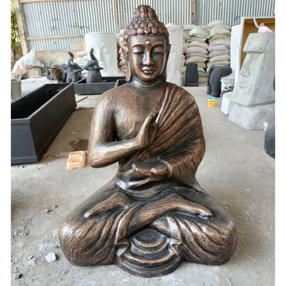 Großer antiker goldener Buddha in Meditationsstupa - 1,5 m