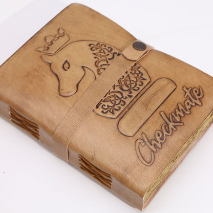 Schachmatt-Buch – Hellbraun – 200 Seiten, Dreikantschnitt – 20 x 15 cm