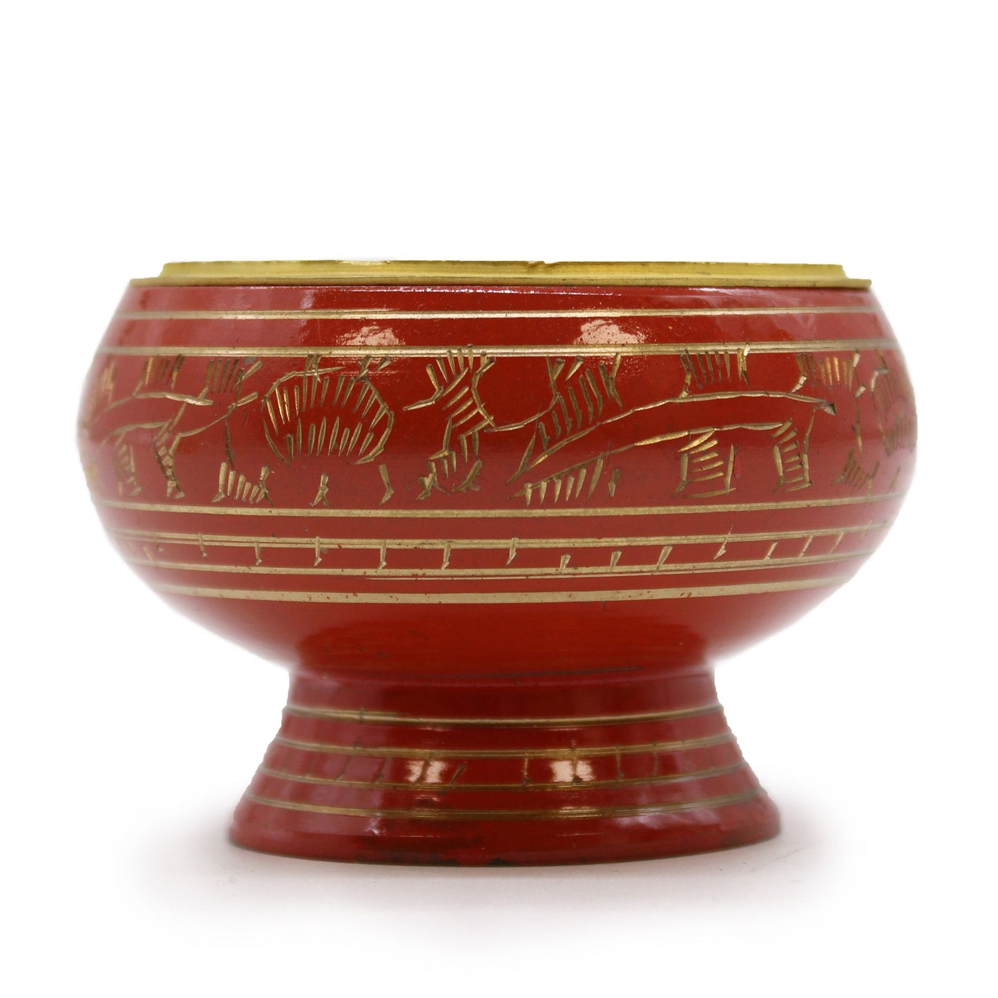 Hohes Räuchergefäß mit Holzkohle für das Sakralchakra