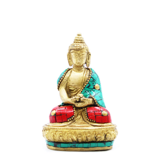 Buddhafigur aus Messing - Amitabha - 9,5 cm