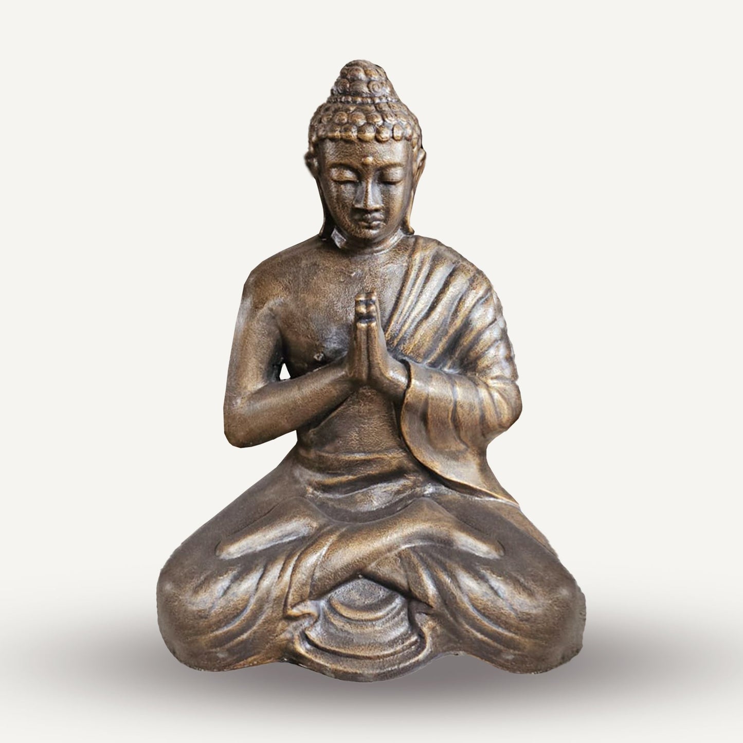 Mittelgroße antike goldene betende Buddha-Statue – 1,2 m hoch