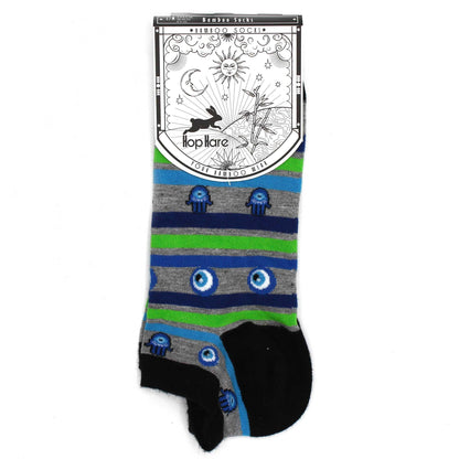 M/L Hop Hare Bamboo Socks Low (41-46) - Evil Eye & Hamsa
