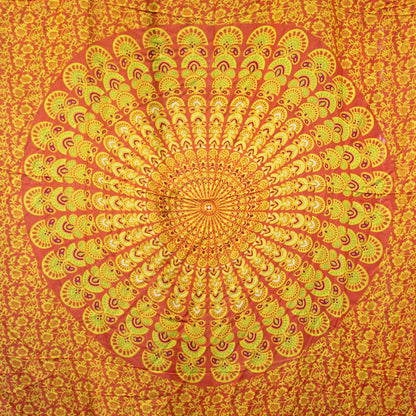 Lime Orange Mandala Sarong