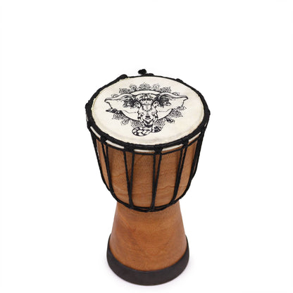 Handgefertigte Djembe-Trommel mit breiter Oberseite – 20 cm