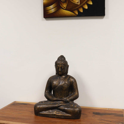 Mittlerer Buddha, klassisch, antikgolden – 0,5 m
