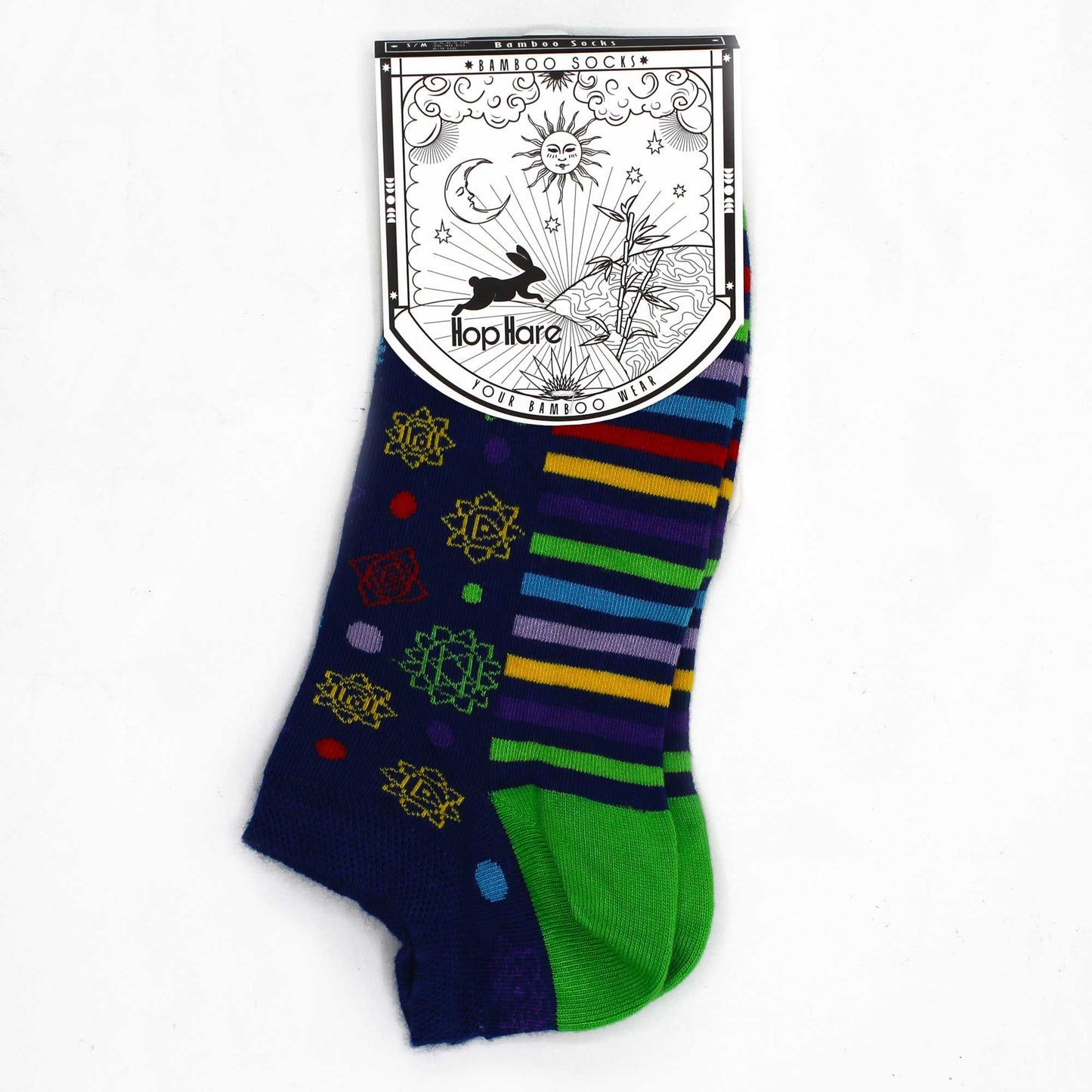 M/L Hop Hare Bamboo Socks Low (41-46) - 7 Chakra